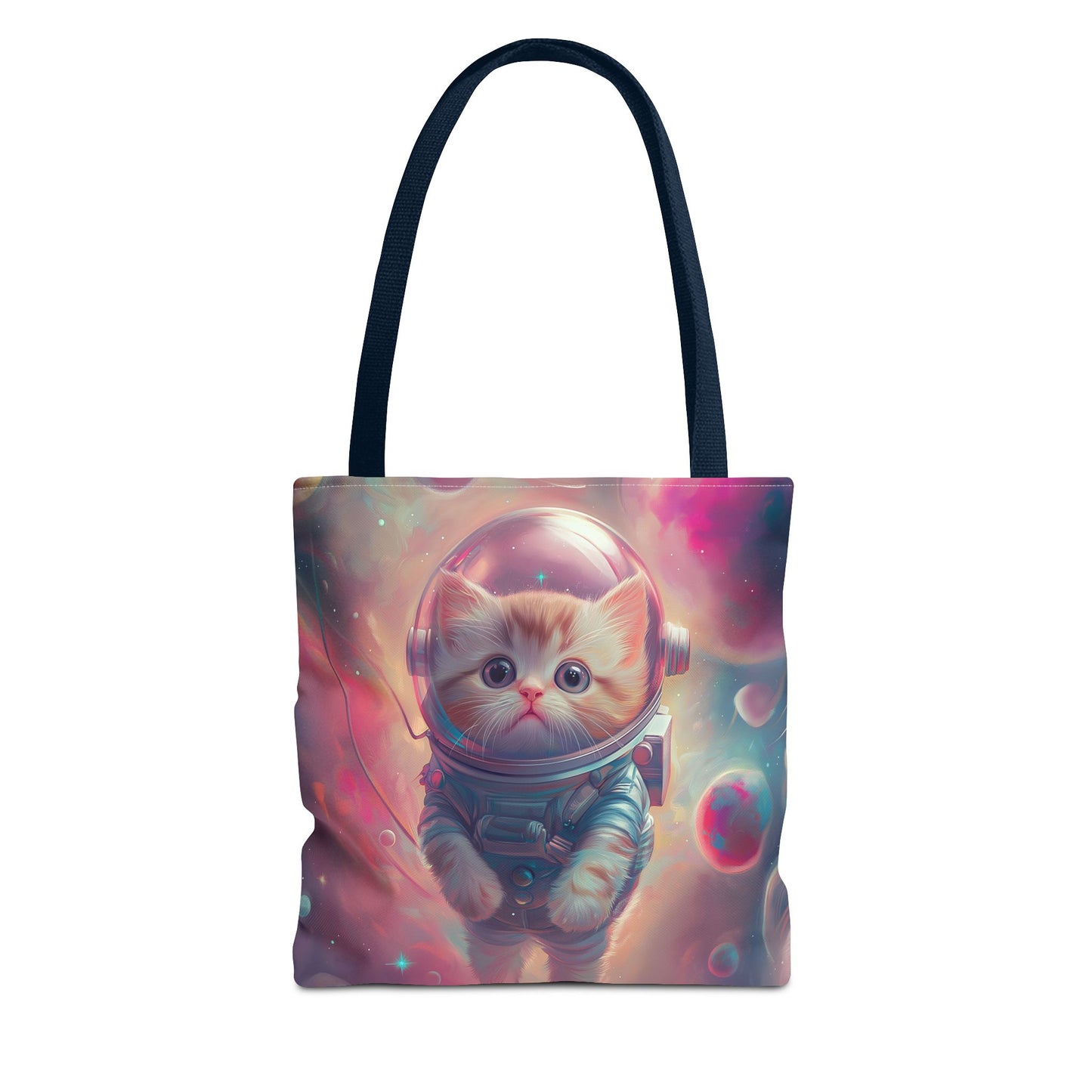 Cosmic Cat Astronaut Tote Bag | Unique Space Kitten Design for Cat Lovers