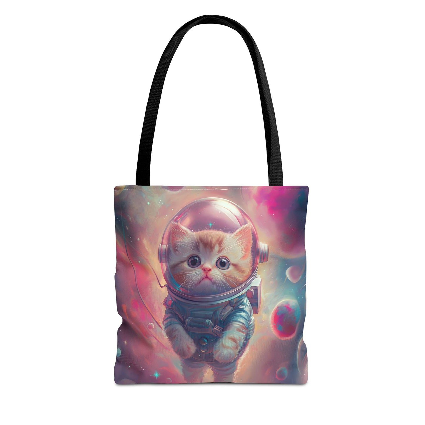 Cosmic Cat Astronaut Tote Bag | Unique Space Kitten Design for Cat Lovers