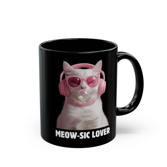 Cool Cat Mug - Meow-sic Lover Design for Cat Enthusiasts